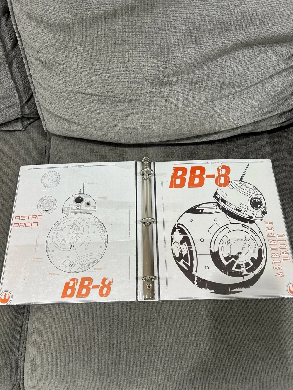 Disney Star Wars The Force Awakens 3 Ring Binder Lot Of 2 BB-8